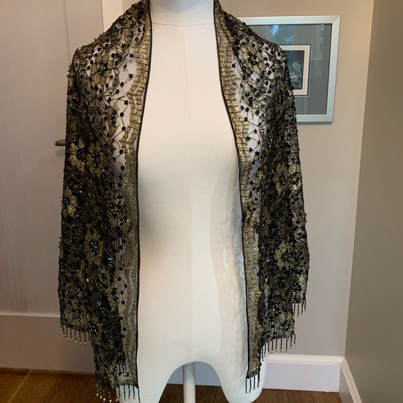 Iris beaded shawl